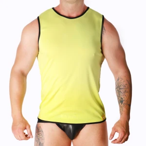 Macho Underwear Herren T-Shirt gelb aus Viskose-Polyamid