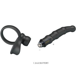 Pretty Love Tatum vibrating penis ring with anal plug, 10 vibrations, black Pretty Love Tatum vibrating penis ring with anal plug, 10 vibrations, black - Image 6
