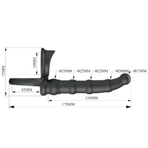 Pretty Love Tatum vibrating penis ring with anal plug, 10 vibrations, black Pretty Love Tatum vibrating penis ring with anal plug, 10 vibrations, black - Image 5