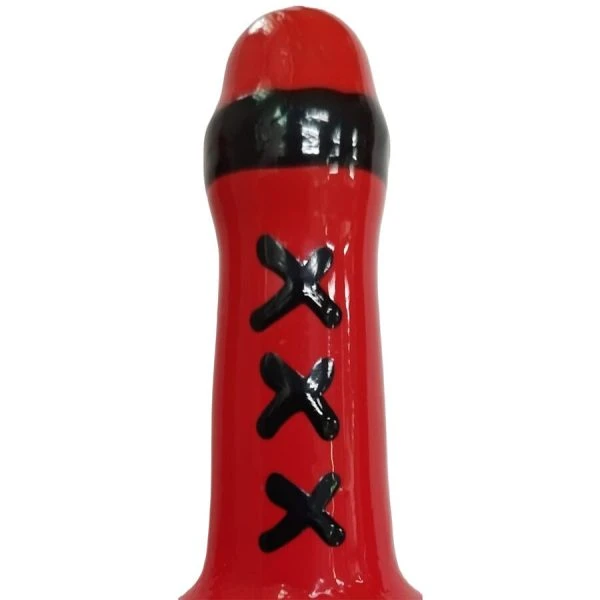 Condomerie Nieuwheidscondoom handbeschilderd Amsterdam ROOD