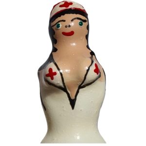 Condomerie hand-painted novelty condom nurse blonde Condomerie hand-painted novelty condom nurse blonde - Image 1
