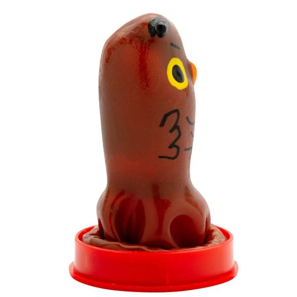 Condomerie handbeschilderde uilencondooms als decoratie en cadeau