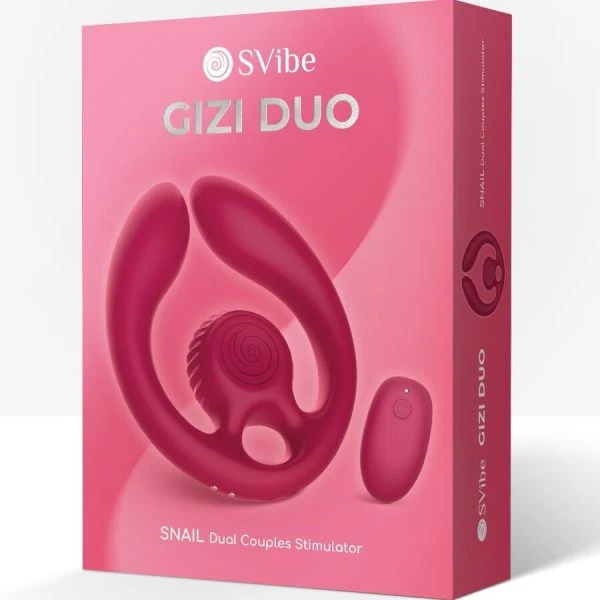 Snail Vibe Paarstimulator Gizi DUO met afstandsbediening Bordeaux