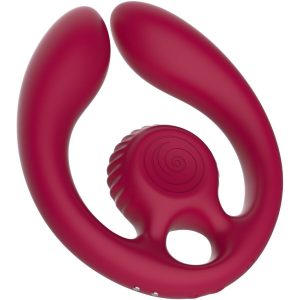 Snail Vibe Paarstimulator Gizi DUO met afstandsbediening Bordeaux Snail Vibe Paarstimulator Gizi DUO met afstandsbediening Bordeaux - Afbeelding 1