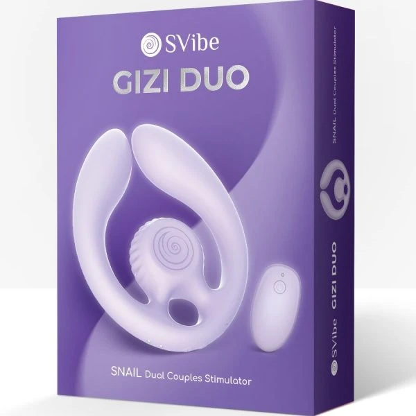 Snail Vibe Paarstimulator Gizi Duo met afstandsbediening Paars