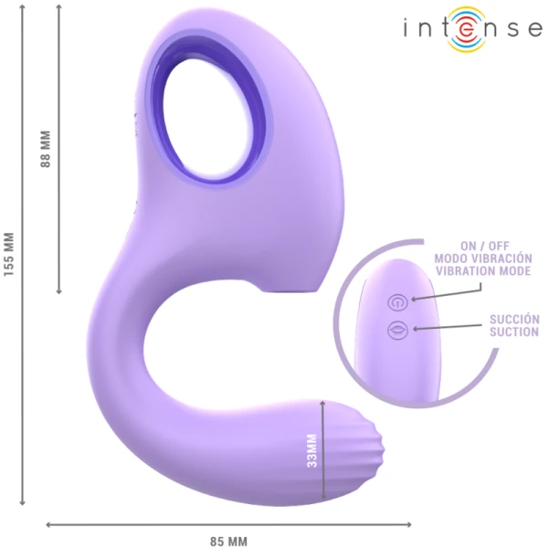Intense Baxter Vibrator and Stimulator with Suction Function Violet Intense Baxter Vibrator and Stimulator with Suction Function Violet