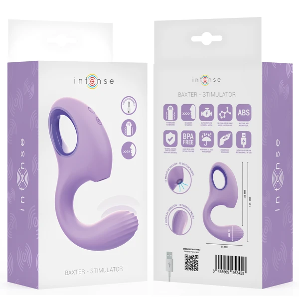 Intense Baxter Vibrator and Stimulator with Suction Function Violet Intense Baxter Vibrator and Stimulator with Suction Function Violet