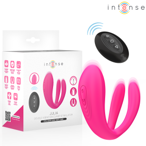 Intense Julia dubbele vibrator met klemstimulatie en afstandsbediening Intense Julia dubbele vibrator met klemstimulatie en afstandsbediening - Afbeelding 1