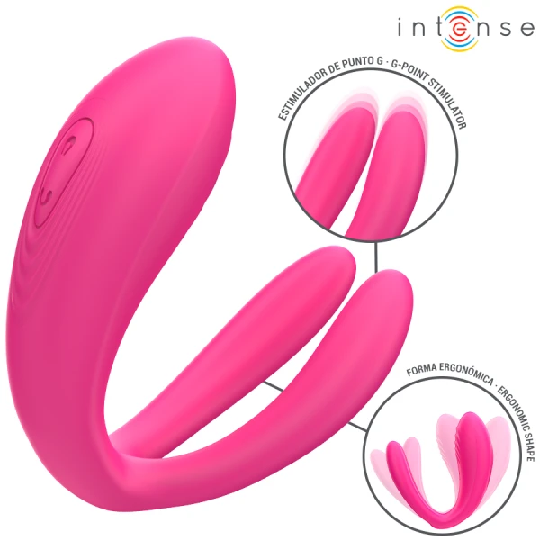 Intense Julia dubbele vibrator met klemstimulatie en afstandsbediening Intense Julia dubbele vibrator met klemstimulatie en afstandsbediening