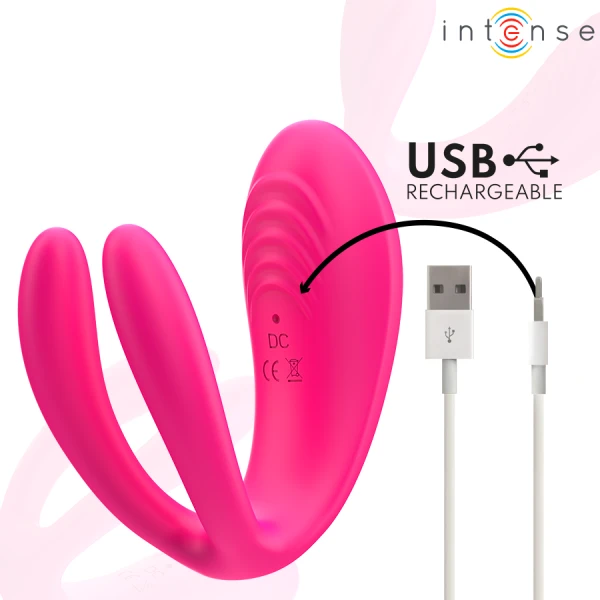 Intense Julia dubbele vibrator met klemstimulatie en afstandsbediening Intense Julia dubbele vibrator met klemstimulatie en afstandsbediening