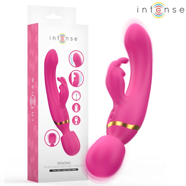 Intense Winona Dual Vibrator Rabbit and Wand 2-in-1