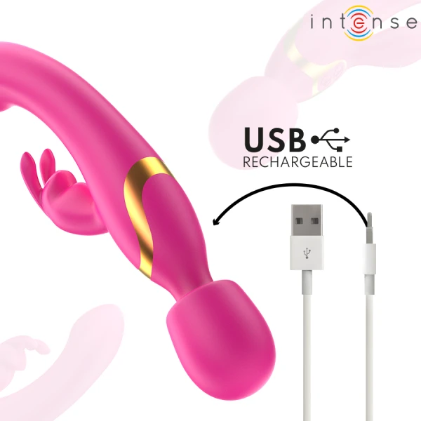 Intense Winona Dual Vibrator Rabbit and Wand 2-in-1