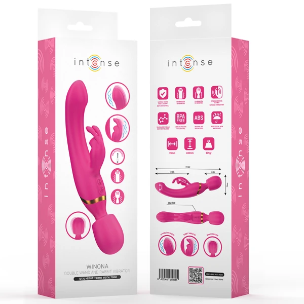 Intense Winona Dual Vibrator Rabbit and Wand 2-in-1