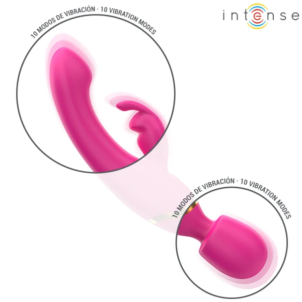 Intense Winona Dual Vibrator Rabbit and Wand 2-in-1
