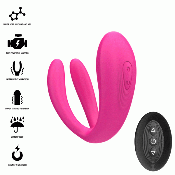 Intense Julia dubbele vibrator met klemstimulatie en afstandsbediening Intense Julia dubbele vibrator met klemstimulatie en afstandsbediening