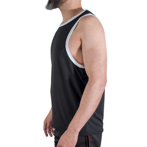 Macho Underwear Gym-T-Shirt van viscose-polyamide, zwart