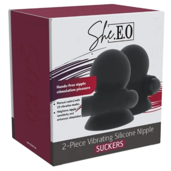 She.E.O Oplaadbare Vibrerende Nippelzuiggel met Vacuüm en Vibratie She.E.O Oplaadbare Vibrerende Nippelzuiggel met Vacuüm en Vibratie