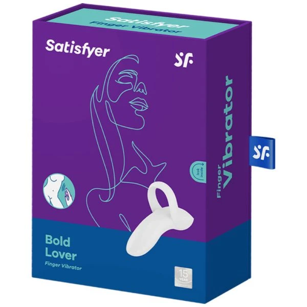 Satisfyer Bold Lover Finger Vibrator with Silicone and 12 Programs