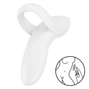 Satisfyer Bold Lover Fingervibrator met siliconen en 12 programma's