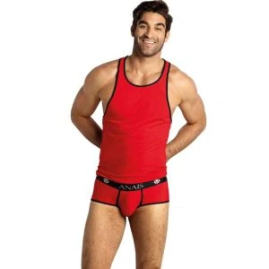 Anais Luxury Lingerie Herren-Top Soul van rode microvezel