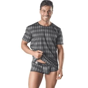 Anais Luxury Lingerie Herren-Shirt Aegis met ruitpatroon