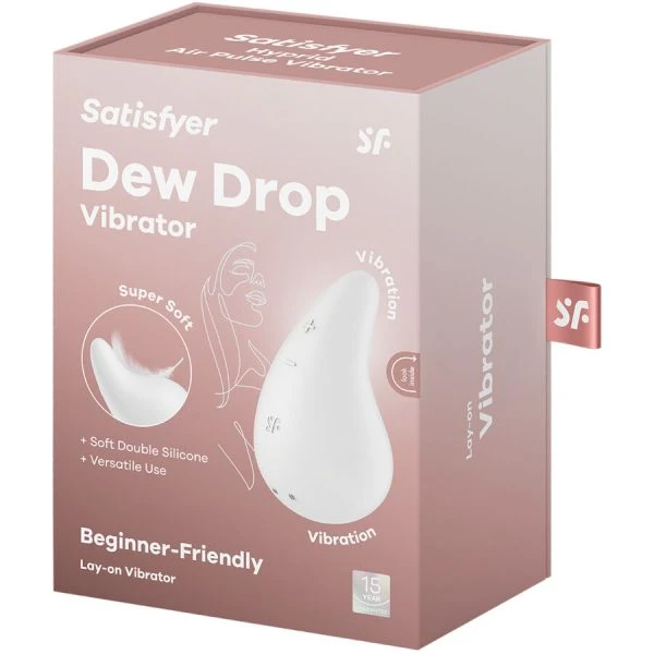 Satisfyer Dew Drop opgelegde vibrator met siliconen Satisfyer Dew Drop opgelegde vibrator met siliconen
