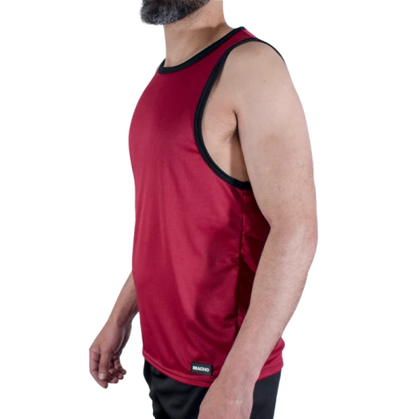 Macho Underwear Sport-T-Shirt van viscose-polyamide, Maroon