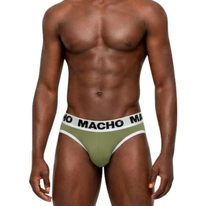 Macho Underwear Herren-Slip met Push-up-Cup in militair groen