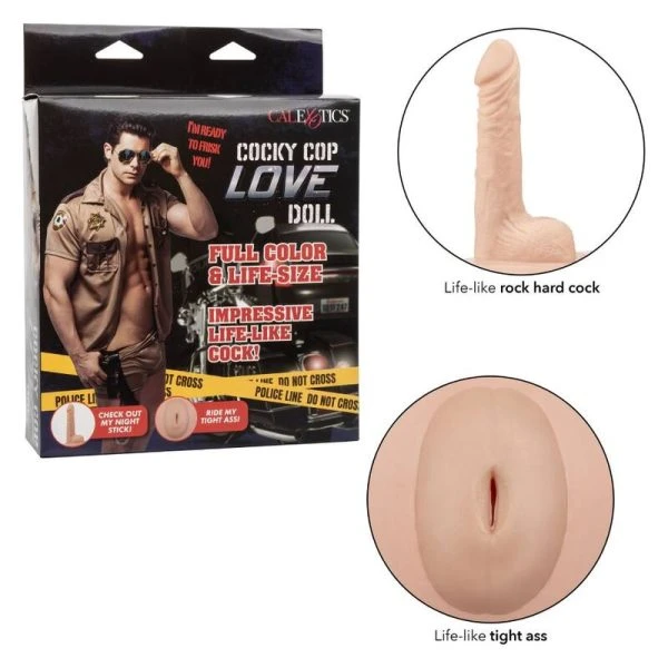 Calexotics inflatable love doll Cocky Cop with two holes