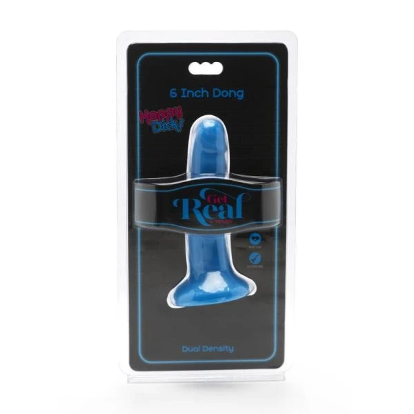 Get Real Happy Dicks Dong 12 cm Blue – natural dildo with suction cup Get Real Happy Dicks Dong 12 cm Blue – natural dildo with suction cup