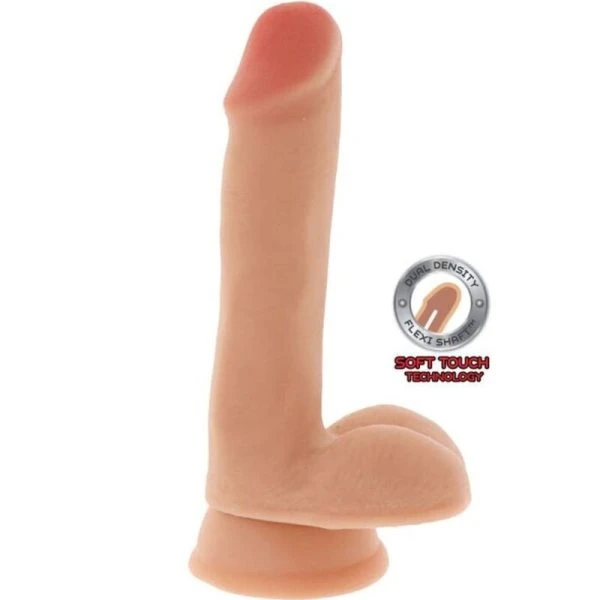Get Real Dual Density Dildo with Egg Skin and Suction Cup 17 cm