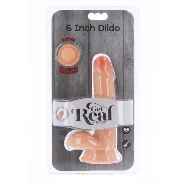 Get Real Dual Density Dildo with Egg Skin and Suction Cup 17 cm
