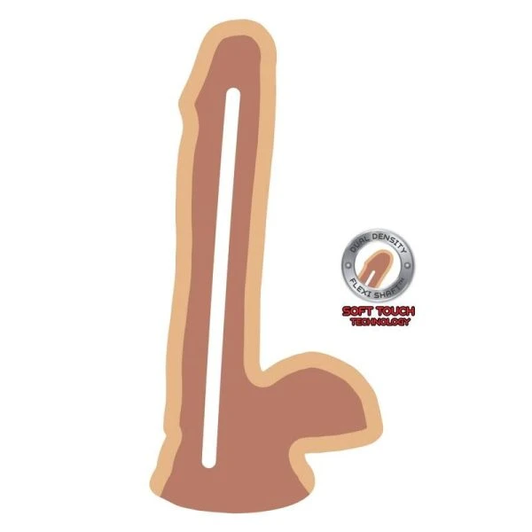 Get Real Dual Density Dildo with Egg Skin and Suction Cup 17 cm