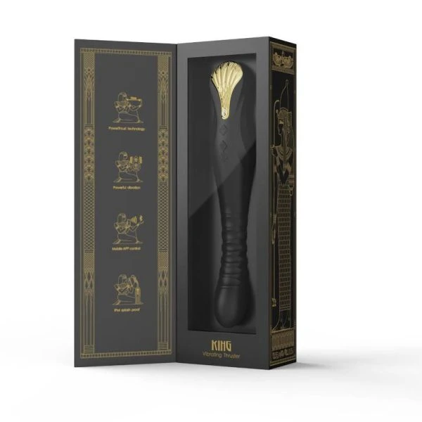 Zalo King Thruster stootvibrator met PowerThrust-technologie, zwart