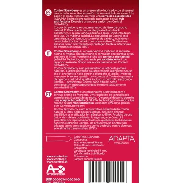 Control Kondome Passt Strawberry 12 Count Strawberry Flavor