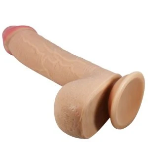 Pretty Love Sliding Skin Dildo with Suction Cup, Flesh-Colored