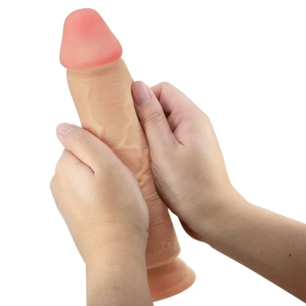 Pretty Love Sliding Skin Dildo met zuignap, vleeskleurig