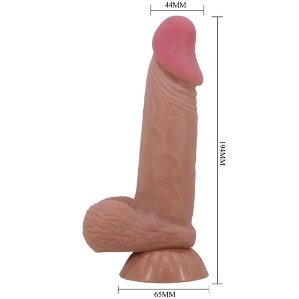 Pretty Love Sliding Skin Series Realistic Dildo with Suction Cup, Flesh-Colored Pretty Love Sliding Skin Series Realistic Dildo with Suction Cup, Flesh-Colored