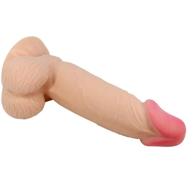 Pretty Love Sliding Skin Dildo met zuignap en verschuifbare huid, vleeskleurig