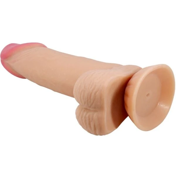 Pretty Love Sliding Skin Dildo met zuignap en verschuifbare huid, vleeskleurig
