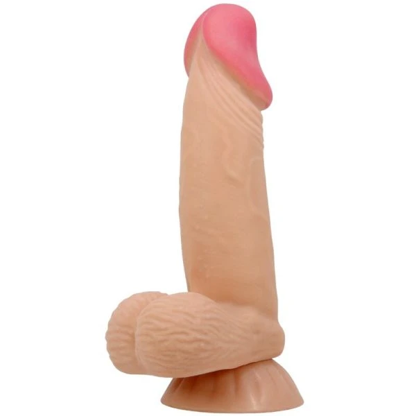 Pretty Love Sliding Skin Dildo met zuignap en verschuifbare huid, vleeskleurig