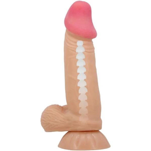 Pretty Love Sliding Skin Dildo met zuignap en verschuifbare huid, vleeskleurig