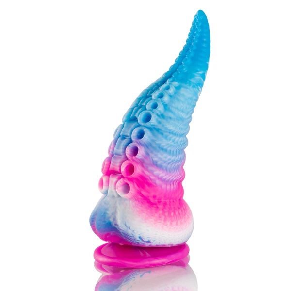 Epic siliconen dildo Phorcys blauw, grote maat