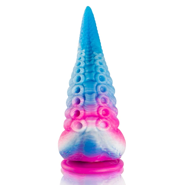 Epic siliconen dildo Phorcys blauw, grote maat