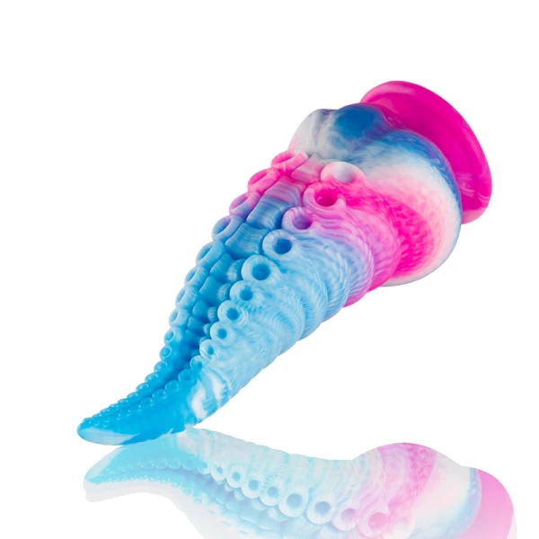 Epic siliconen dildo Phorcys blauw, grote maat