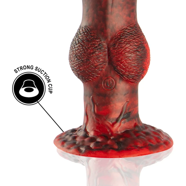 Epic Prometheus Dildo Titan IN Flames with Remote Control, Rechargeable