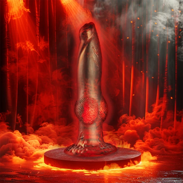 Epic Prometheus Dildo Titan IN Flames with Remote Control, Rechargeable