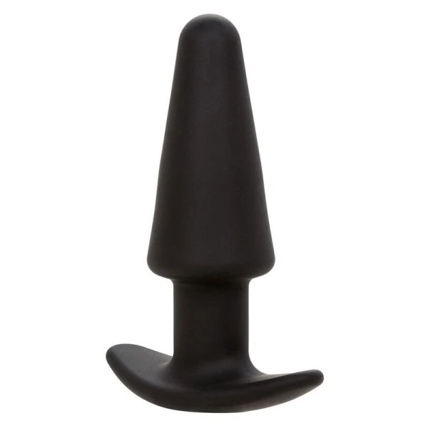 Calexotics Rock Bottom Tapered Anale Plug met 10 trillingen, siliconen, zwart