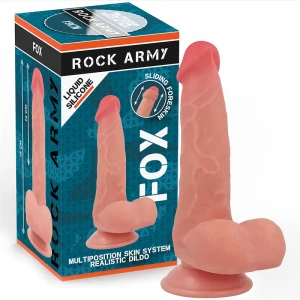 Rock Army Liquid Silicone Fox Silicone Dildo with Suction Cup