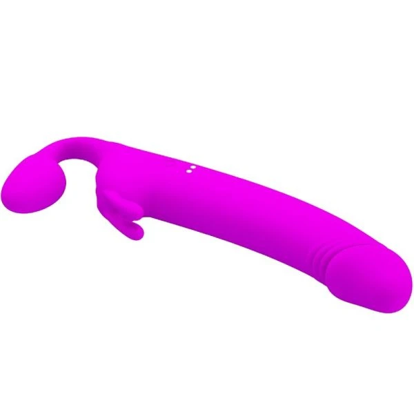 Pretty Love Zanini Strapless Strap-On with 10 Vibrations, Purple